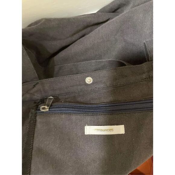 New Maurices Canvas Dark Gray Crossbody/Tote - Picture 7 of 7